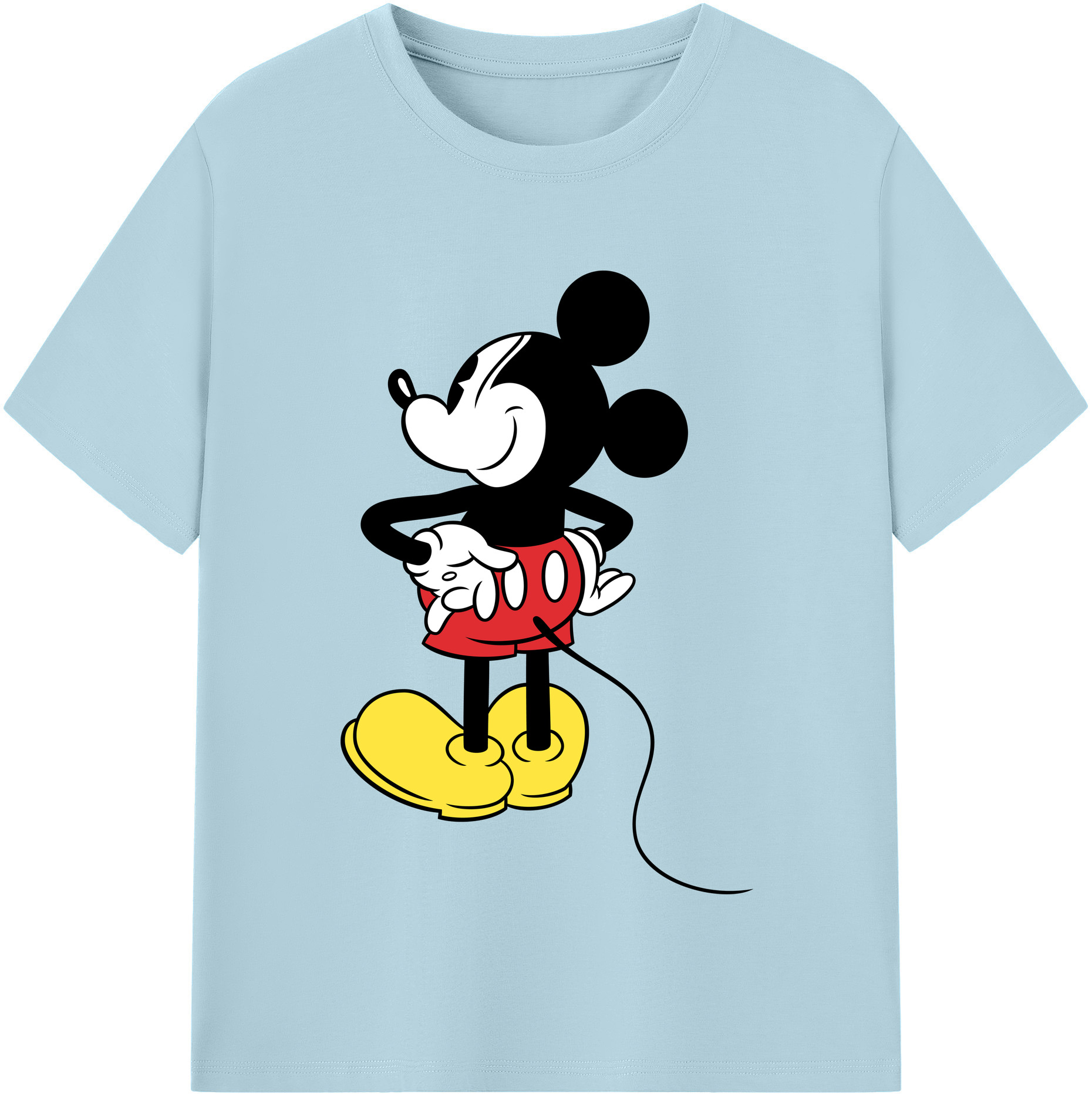 （画像用） ミッキーマウス Mickey Mouse 綿100％半袖Tシャツ（フロントプリント）